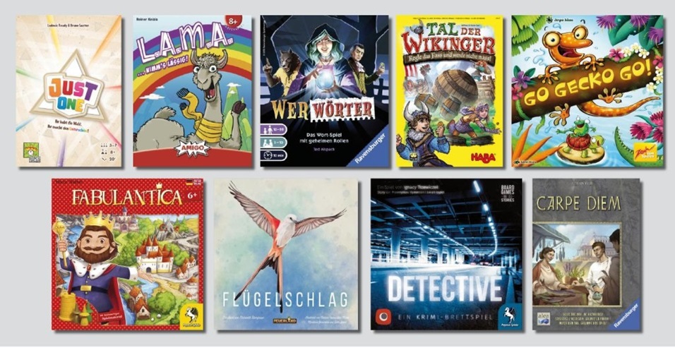 Nominierungsliste Spiele des Jahres 2019
